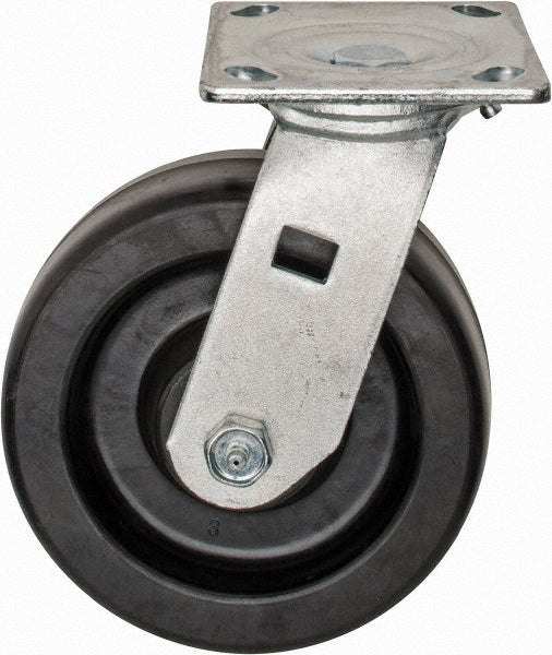 Value Collection GMC-SH-0072 Swivel Top Plate Caster Phenolic, 6" Wheel Dia, 2" Wheel Width, 1,200 lb Capacity, 7-1/2" OAH