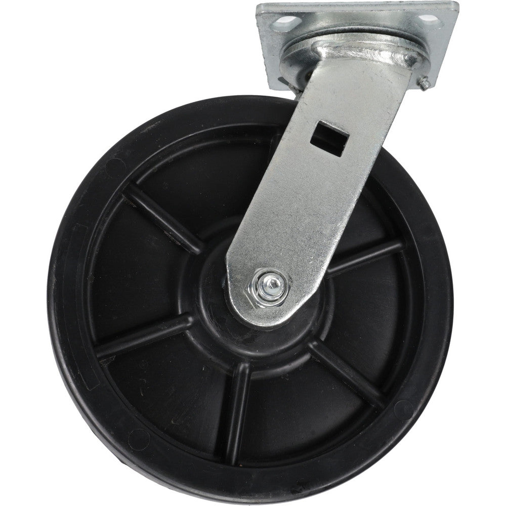 Value Collection GMC-SH-0089 Swivel Top Plate Caster Polyolefin, 8" Wheel Dia, 2" Wheel Width, 1,000 lb Capacity, 9-1/2" OAH