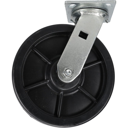 Value Collection GMC-SH-0089 Swivel Top Plate Caster Polyolefin, 8" Wheel Dia, 2" Wheel Width, 1,000 lb Capacity, 9-1/2" OAH