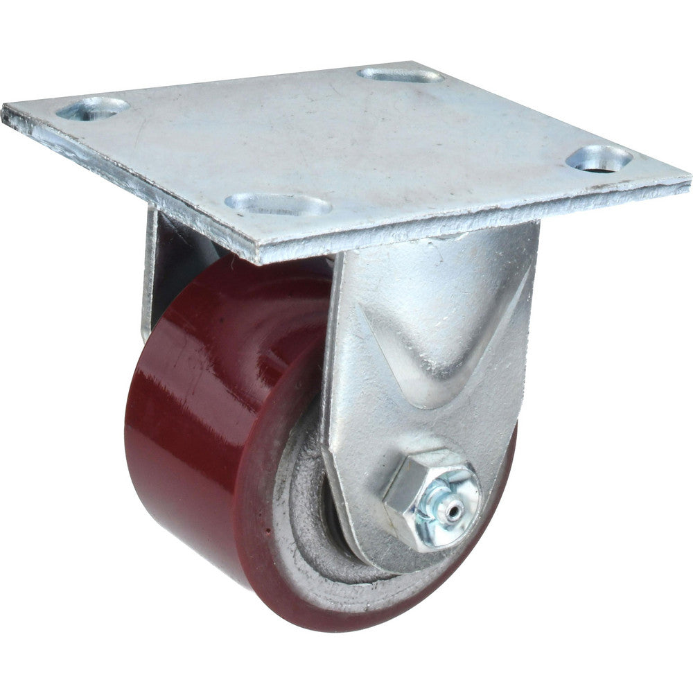 Value Collection GMC-SI-0103 Rigid Top Plate Caster Polyurethane, 3" Wheel Dia, 2" Wheel Width, 420 lb Capacity, 4-1/2" OAH