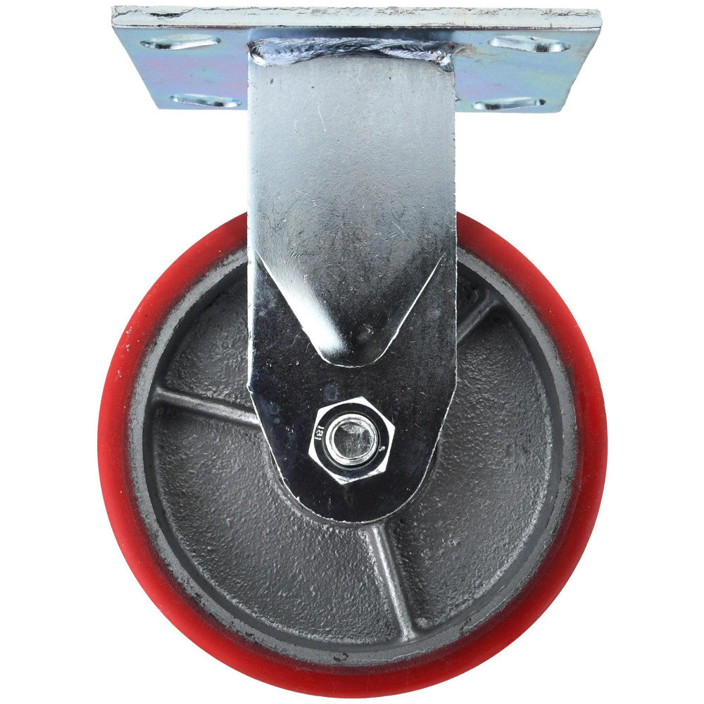 Value Collection GMC-SI-0100 Rigid Top Plate Caster Polyurethane, 5" Wheel Dia, 1-1/2" Wheel Width, 800 lb Capacity, 6-1/2" OAH