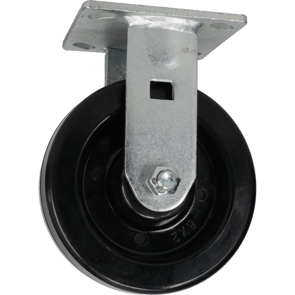 Value Collection GMC-SH-0078 Rigid Top Plate Caster Phenolic, 6" Wheel Dia, 2" Wheel Width, 1,200 lb Capacity, 7-1/2" OAH
