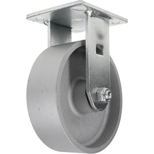 Value Collection GMC-SH-0090 Rigid Top Plate Caster Semi-Steel, 6" Wheel Dia, 2" Wheel Width, 1,200 lb Capacity, 7-1/2" OAH