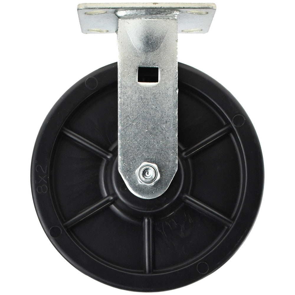Value Collection GMC-SH-0091 Rigid Top Plate Caster Polyolefin, 8" Wheel Dia, 2" Wheel Width, 1,000 lb Capacity, 9-1/2" OAH