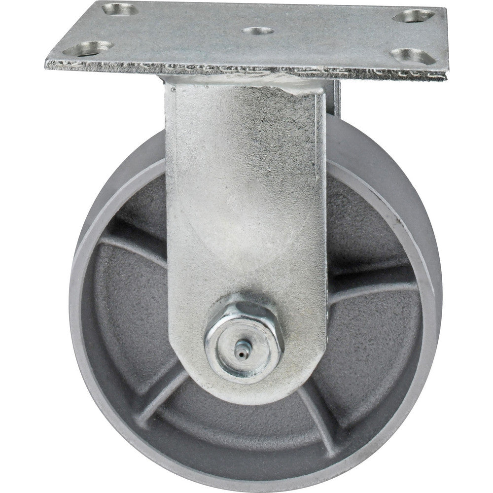 Value Collection GMC-SH-0008 Rigid Top Plate Caster Semi-Steel, 6" Wheel Dia, 2-1/2" Wheel Width, 1,800 lb Capacity, 7-1/2" OAH