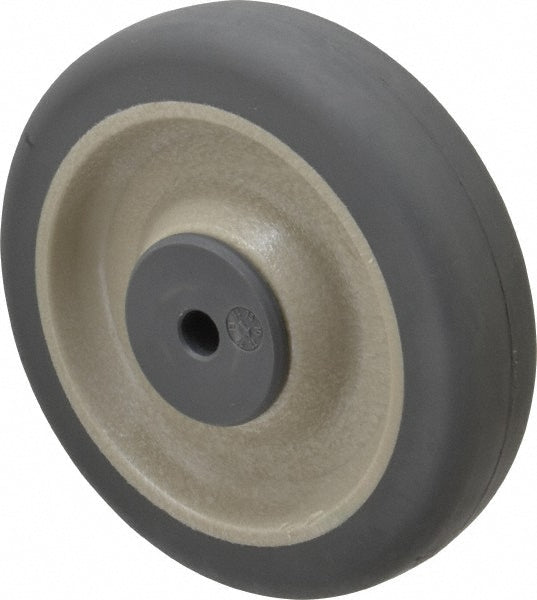 Albion 83137Y Caster Wheel Rubber, 5" Dia, 1-1/4" Wide, 3/8" Axle