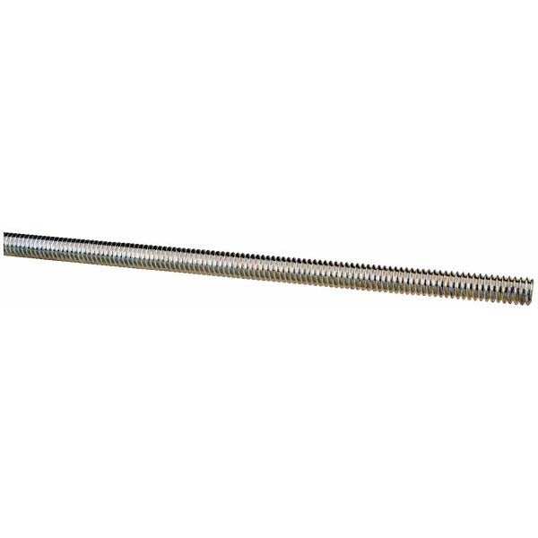 ALL AMERICA THREADED PRODUCTS 03076 General-Purpose Threaded Rod 1/4-20, 6' OAL, Low-Carbon Steel, Zinc Finish