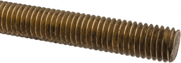 ALL AMERICA THREADED PRODUCTS 12607 General-Purpose Threaded Rod 1/2-13, 6' OAL, Brass, Plain Finish