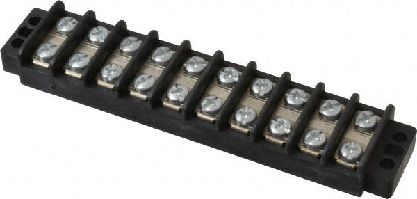 Ideal 89-410 10 Poles, 300 Volt, 30 Amp, -40 to 266&degF, Polyester Thermoplastic, Polyester Thermoplastic Multipole Terminal Block