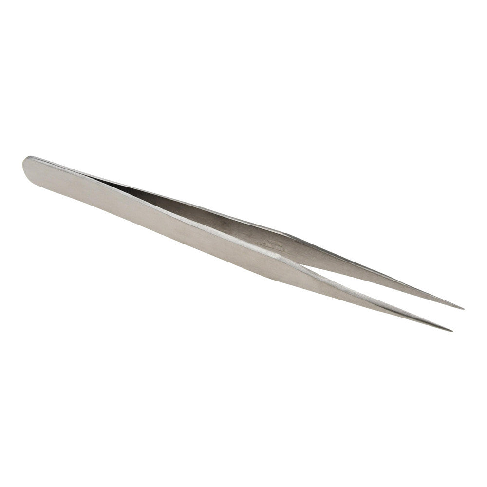 Value Collection 10403-SA Dumont-Style Swiss Pattern Tweezer 3-SA, Stainless Steel, Tapered Shank with Beveled Edge, Honed & Sharp Point Tip, 4-3/4" OAL