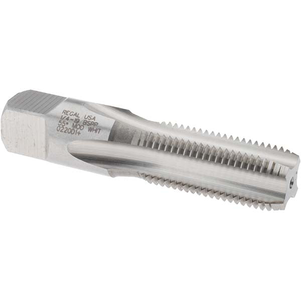 Regal Cutting Tools 015702AS British Standard Pipe Tap 1/4-19 G(BSP), Plug Chamfer, 4 Flute