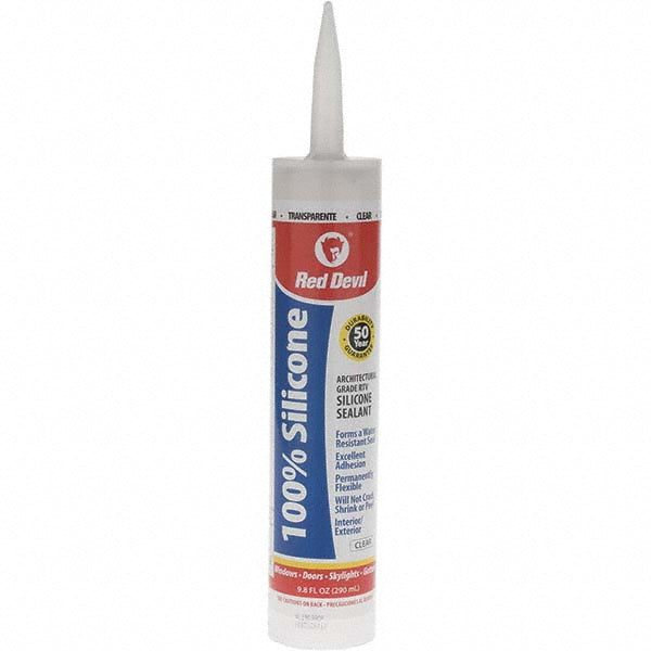 Red Devil 0826 Sealant 10.1 oz Cartridge, Clear, Silicone