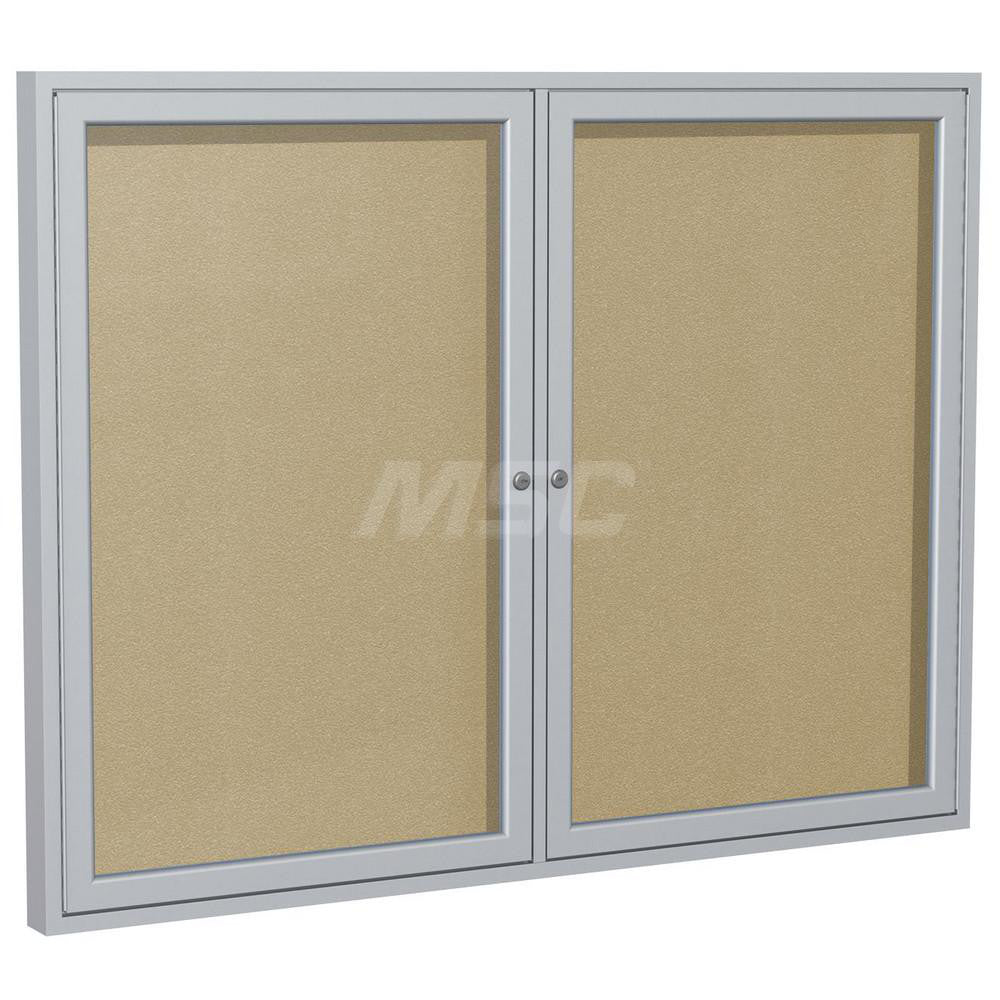 Ghent PA23648VX-181 Enclosed Letter Board 48" Width, 36" Height, Flannel Board, Caramel