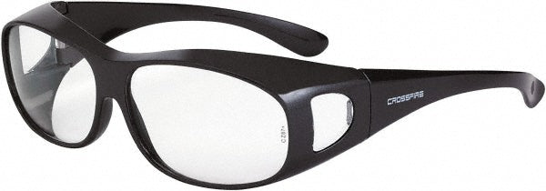 CrossFire 3114 Safety Glass Scratch-Resistant, Polycarbonate, Clear Lenses, Full-Framed, UV Protection