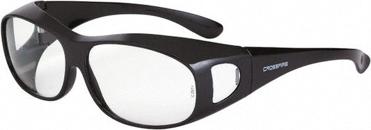 CrossFire 3114 Safety Glass Scratch-Resistant, Polycarbonate, Clear Lenses, Full-Framed, UV Protection