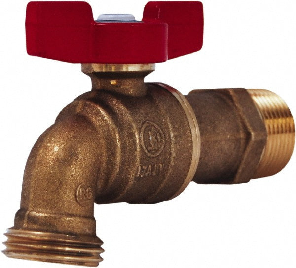 Legend Valve 107-167NL 1/2" Pipe, 1/2" Tube, Aluminum Hose Bib Drain Cock & Shutoff Valve
