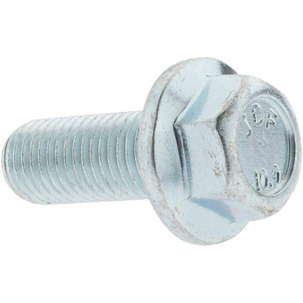 Value Collection 4571 Smooth Flange Bolt M10 x 1.25 Metric, 25 mm Length Under Head, Fully Threaded