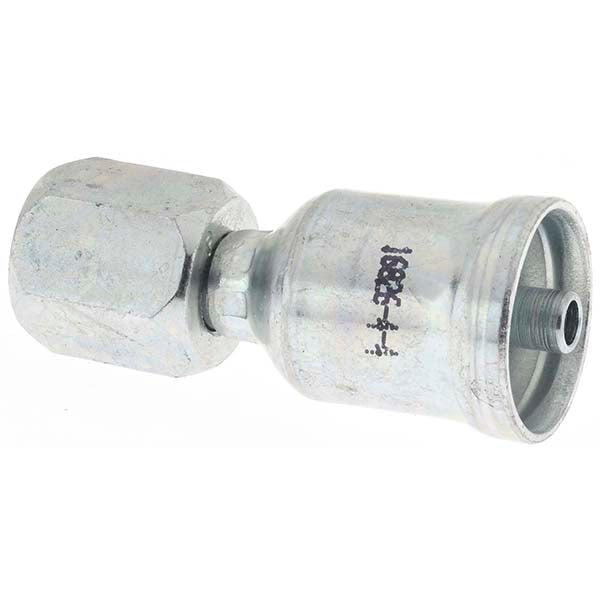 Parker 16826-4-4 Hydraulic Hose Female JIC 37 & 45 &deg Dual Flare Swivel Straight Fitting 0.1875" ID, 3 mm, 7/16-20
