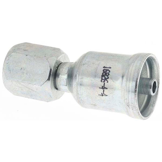 Parker 16826-4-4 Hydraulic Hose Female JIC 37 & 45 &deg Dual Flare Swivel Straight Fitting 0.1875" ID, 3 mm, 7/16-20