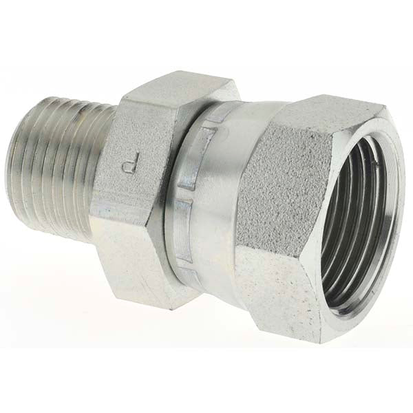 Parker 16383 Steel Flared Tube Connector 3/4" Tube OD, 1/2-14 Thread, 37 &deg Flared Angle
