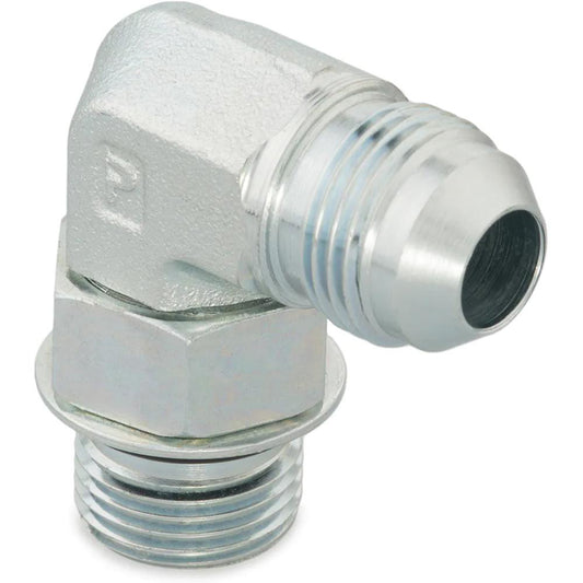 Parker KP17753 Steel Flared Tube 90 &deg Elbow 3/4" Tube OD, 7/8-14 Thread, 37 &deg Flared Angle