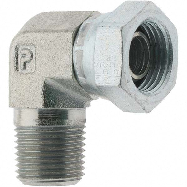 Parker KP61680 Hydraulic Hose Swivel Fitting 6 mm, 3/8-18, 6,000 psi