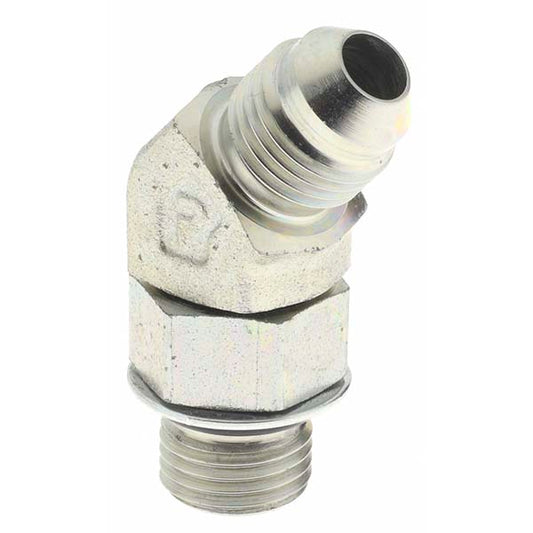 Parker KP17689 Steel Flared Tube 45 &deg Elbow 5/16" Tube OD, 1/2-20 Thread, 37 &deg Flared Angle