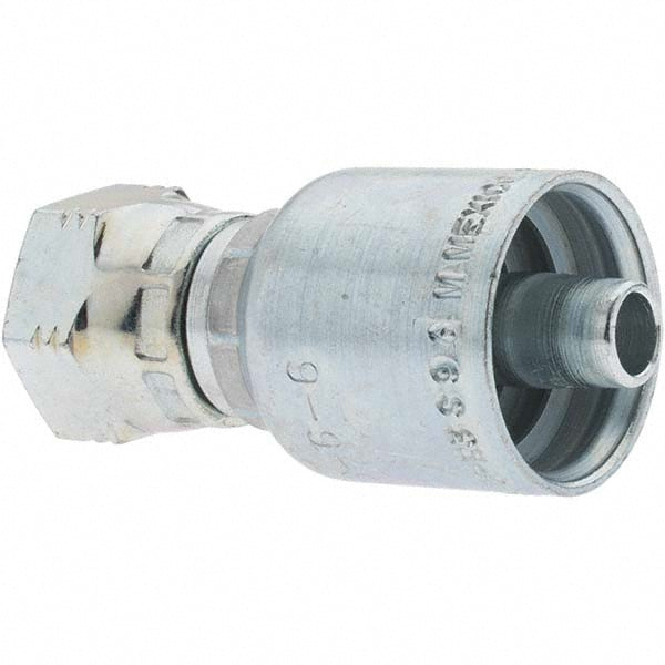 Parker KP150082 Hydraulic Hose Swivel Fitting 0.375" ID, 6 mm, 3/8"