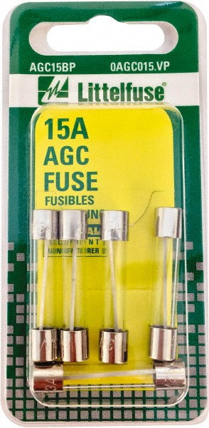 Value Collection BD7559 Cartridge Fast-Acting Fuse 15 A, 1-1/4" OAL, 1/4" Dia