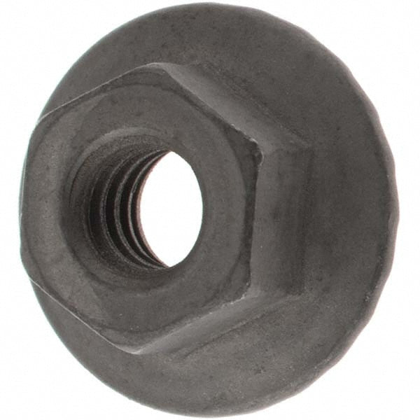 Value Collection 665 1/4-20, 11/16" Flange Diam, 7/16" Across Flats, Serrated Flange Nut