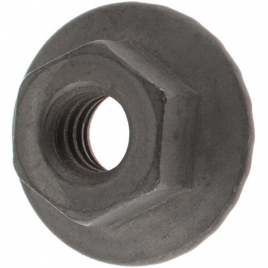 Value Collection 665 1/4-20, 11/16" Flange Diam, 7/16" Across Flats, Serrated Flange Nut