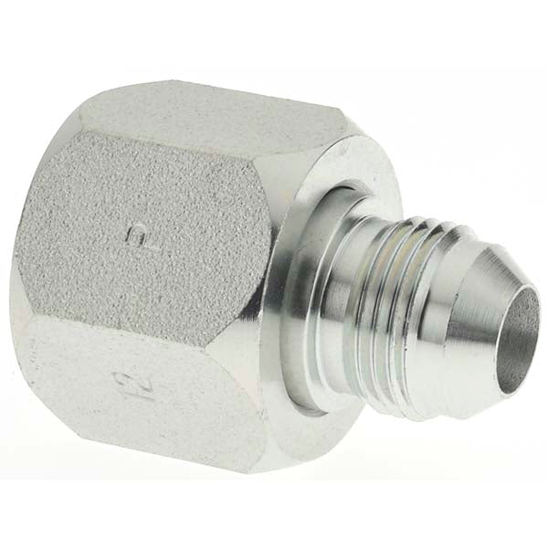 Parker PT-00071 Steel Flared Tube Reducer 3/4" Tube OD, 3/4 x 1/2 Thread, 37 &deg Flared Angle