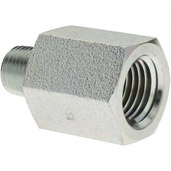 Parker PT-00035 Industrial Pipe Adapter 1/4" Female Thread, 1/8" Male Thread, MNPTF x FNPTF