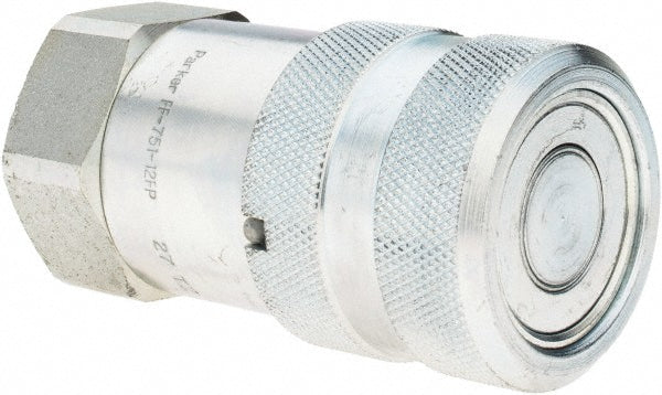 Parker BD-FF-75112FP-1 Hydraulic Hose Coupler 12 mm, 3/4-14, 3,000 psi