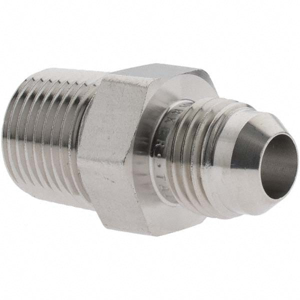 Parker PT-00274 Stainless Steel Flared Tube Male Adapter 3/8" Tube OD, 3/8-18 Thread, 37 &deg Flared Angle