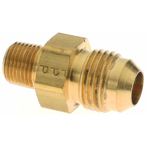 Parker PT-00258 Brass Flared Tube Male Adapter 3/8" Tube OD, 1/8-27 Thread, 37 &deg Flared Angle