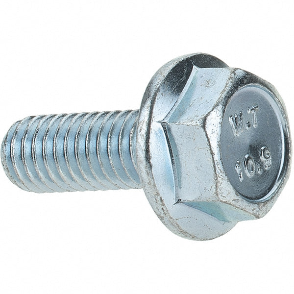 Value Collection MP4552 Smooth Flange Bolt M6 x 1 Metric, 16 mm Length Under Head, Fully Threaded