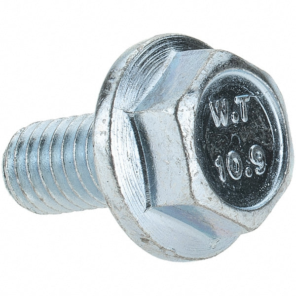 Value Collection MP4551 Smooth Flange Bolt M6 x 1 Metric, 12 mm Length Under Head, Fully Threaded