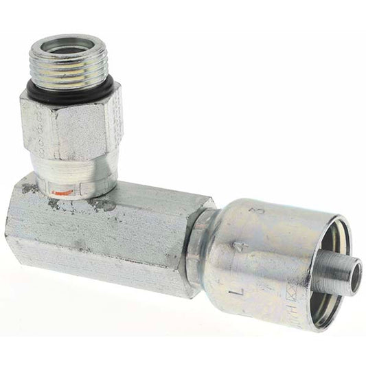 Parker KP81376 Hydraulic Hose 90 &deg Elbow 0.375" ID, 6 mm, 3/4-16
