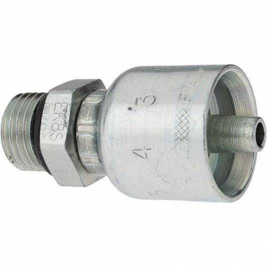 Parker KP81361 Hydraulic Hose Male Rigid Fitting 0.25" ID, 4 mm, 9/16-18
