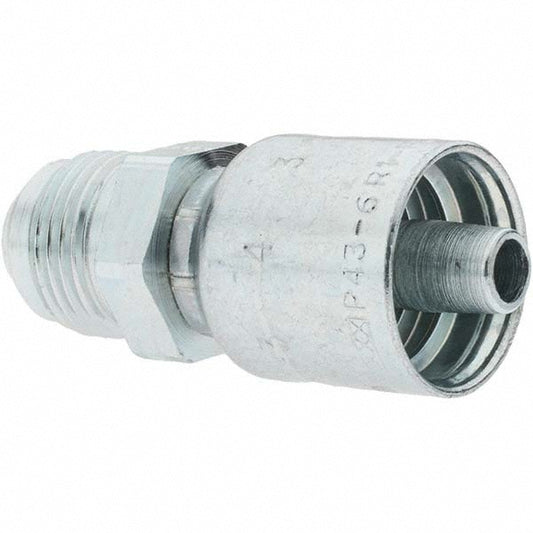 Parker KP81290 Hydraulic Hose Male SAE 37 &deg JIC Rigid Fitting 0.375" ID, 6 mm, 7/8-14