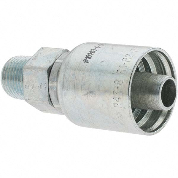 Parker KP81275 Hydraulic Hose Male Rigid Fitting 0.5" ID, 8 mm, 3/8"