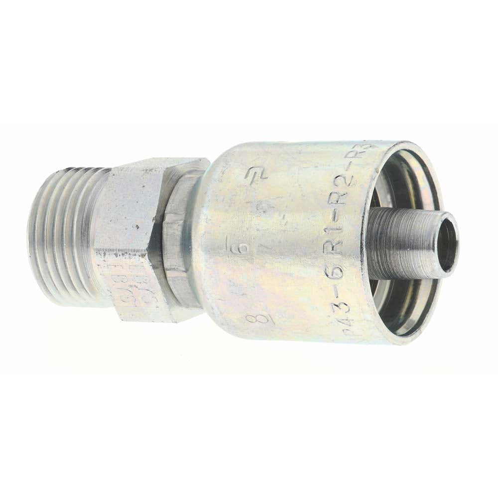 Parker PP-00313 Hydraulic Hose Male ORFS Swivel Fitting 0.375" ID, 6 mm, 1/2"