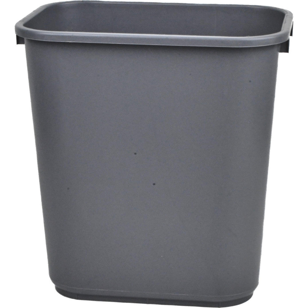 Pro-Source 2818GY Deskside Wastebasket 28 qt, Rectangle, Gray