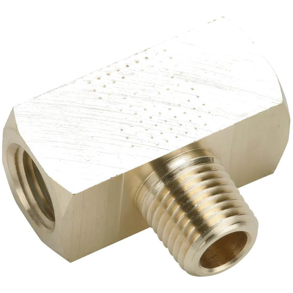 Parker 2224P-4 Industrial Pipe Male Branch Tee 1/4" Female Thread, 1/4" Male Thread, MNPTF x FNPTF