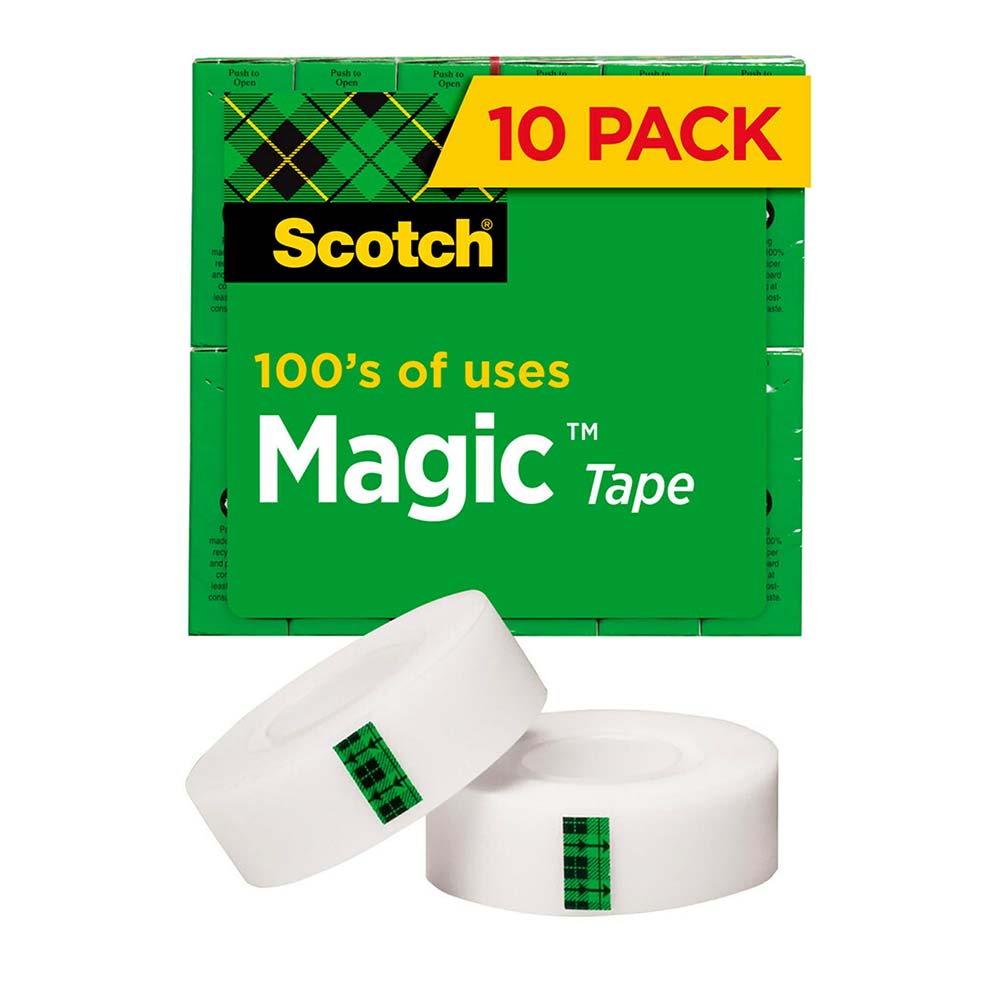 Scotch 7010384288 Packing Tape 3/4" Wide, Clear, Acrylic Adhesive