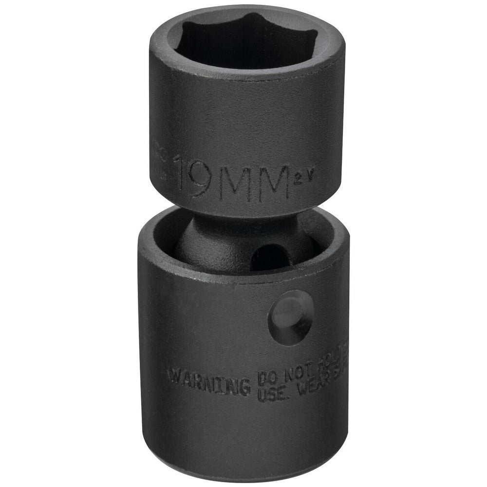 Proto J74419MP Impact Socket 1/2" Drive, 19mm Socket, Hex Drive