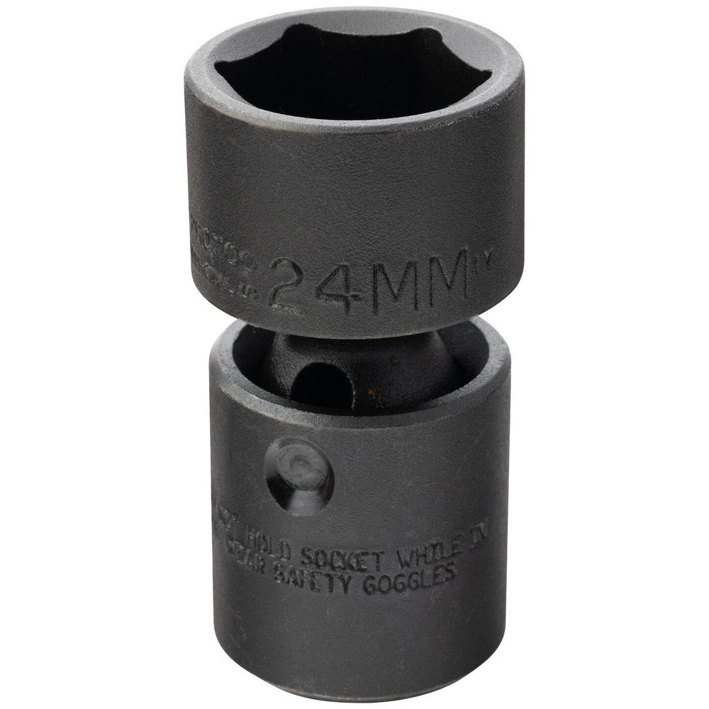 Proto J74424MP Impact Socket 1/2" Drive, 24mm Socket, Hex Drive