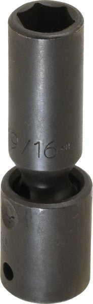 Proto J75276P Impact Socket 1/2" Drive, 9/16" Socket, Hex Drive