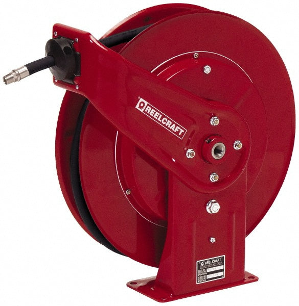 Reelcraft PW7650 OHP Hose Reel with Hose 3/8" ID Hose x 50', Spring Retractable